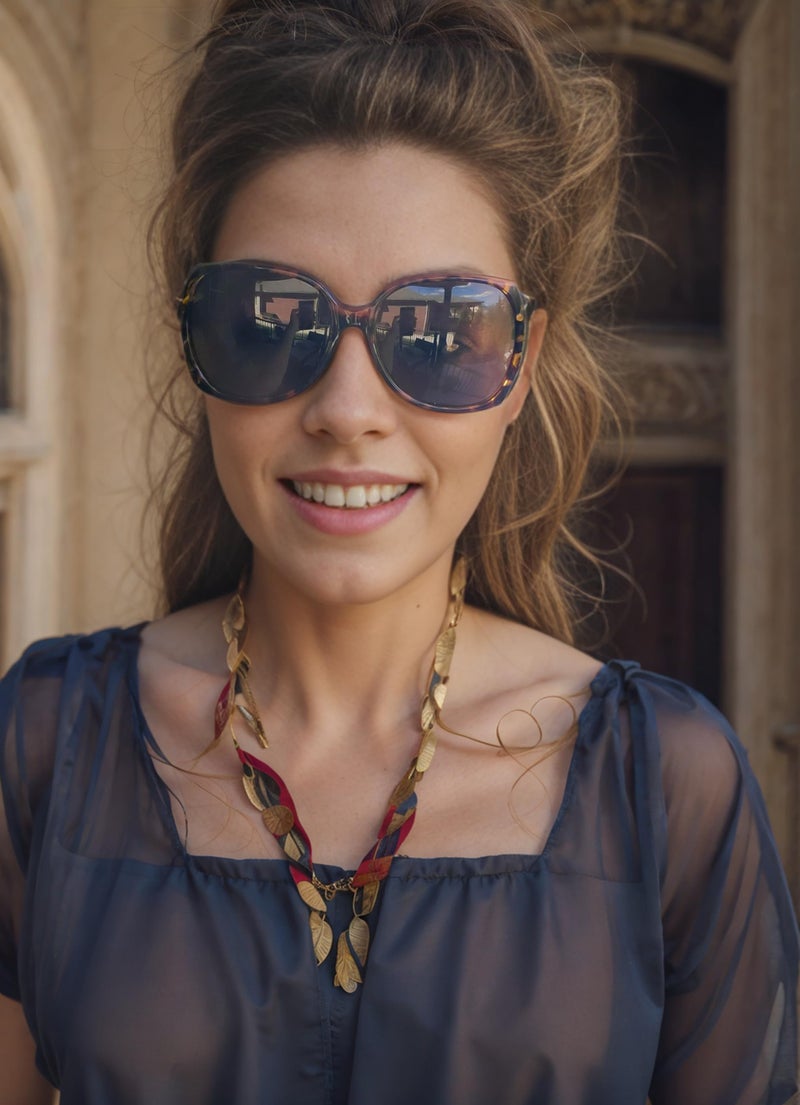 The Fresh Women's Oversized Square Jackie O Cat Eye Hybrid Butterfly Fashion Sunglasses - Exquisite Packaging (723302-Leopard Print, Brown Polarized Lens) - Image 4